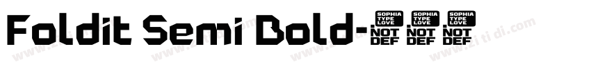 Foldit Semi Bold字体转换